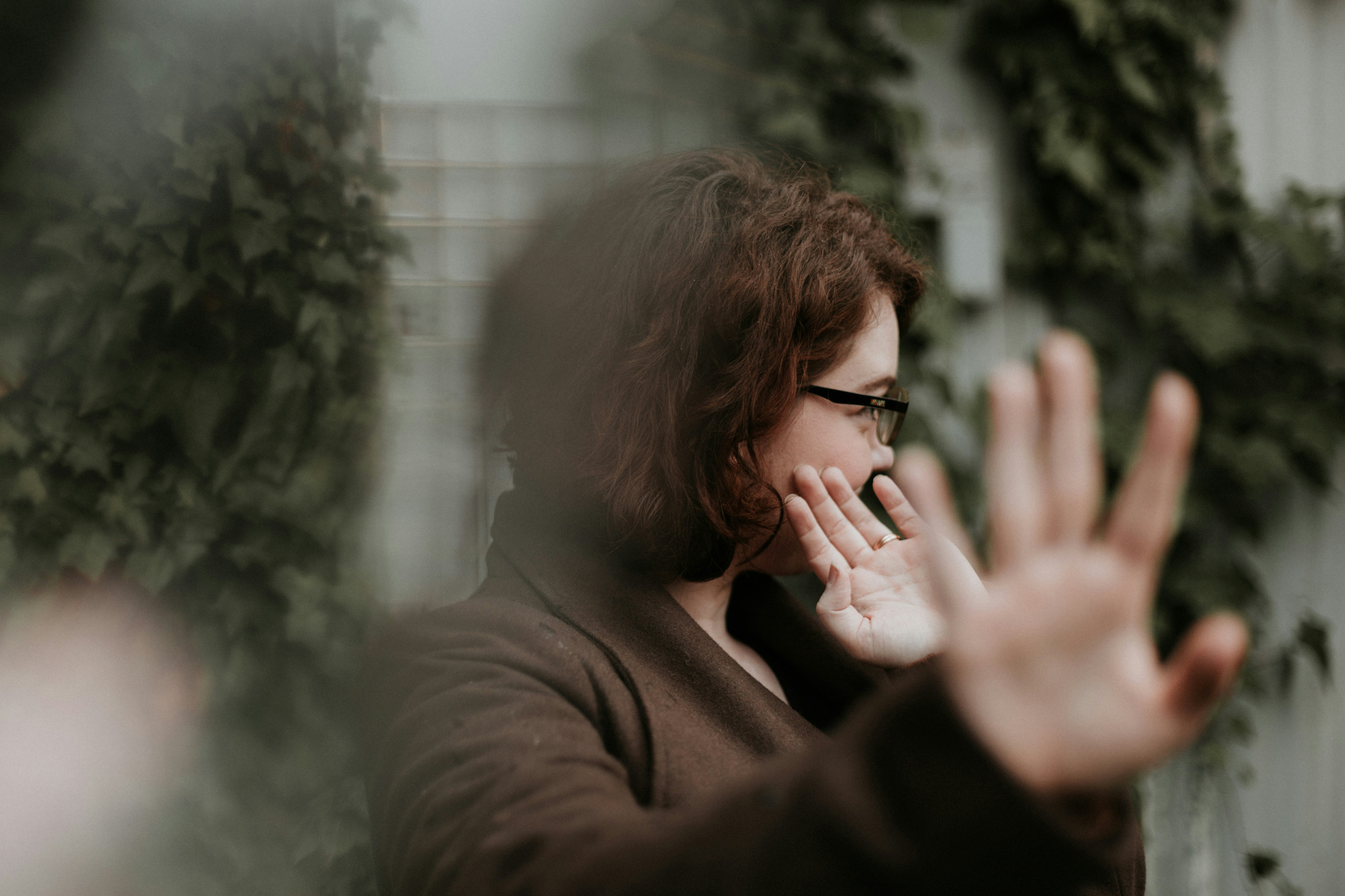 Person hesitating to speak