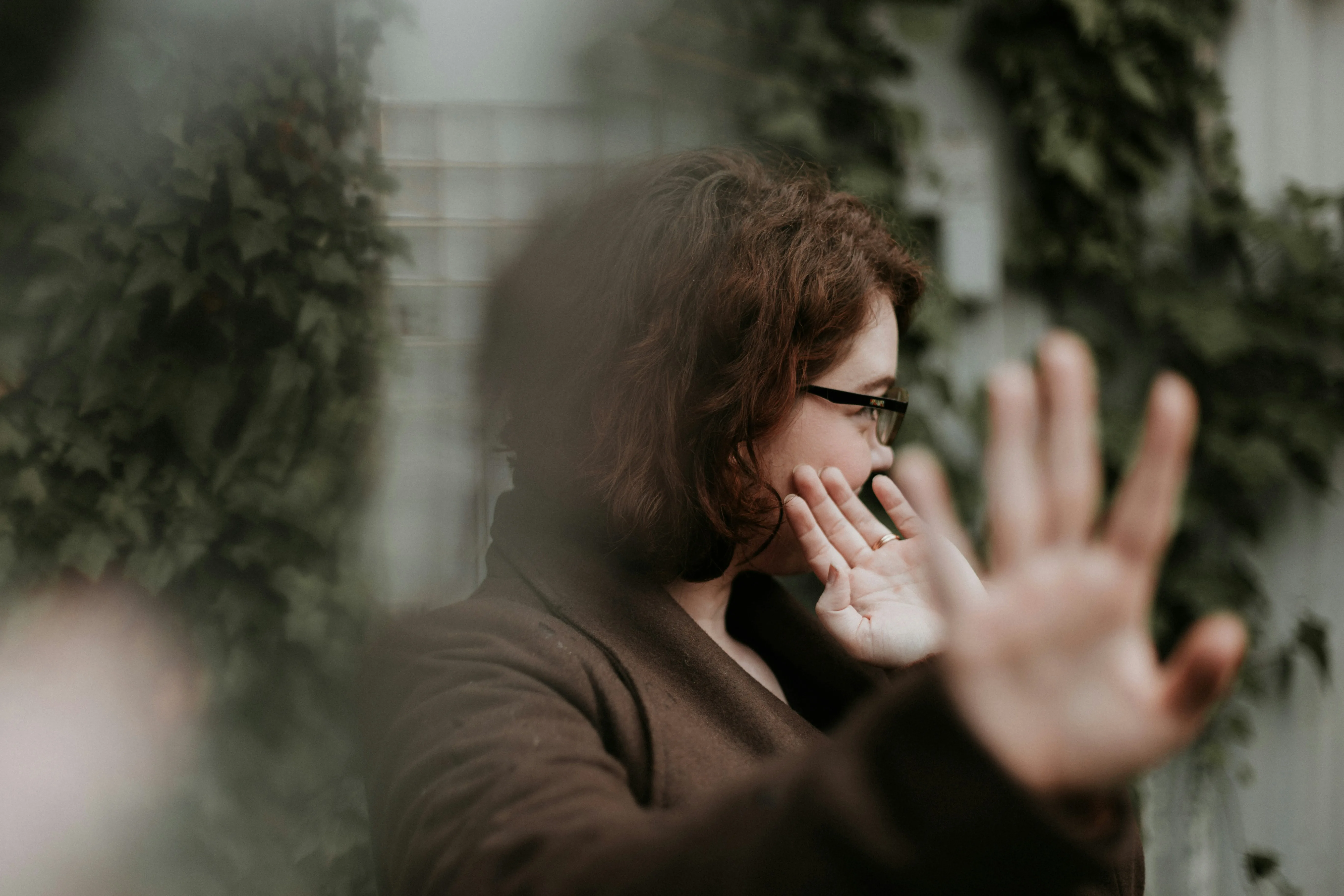 Person hesitating to speak