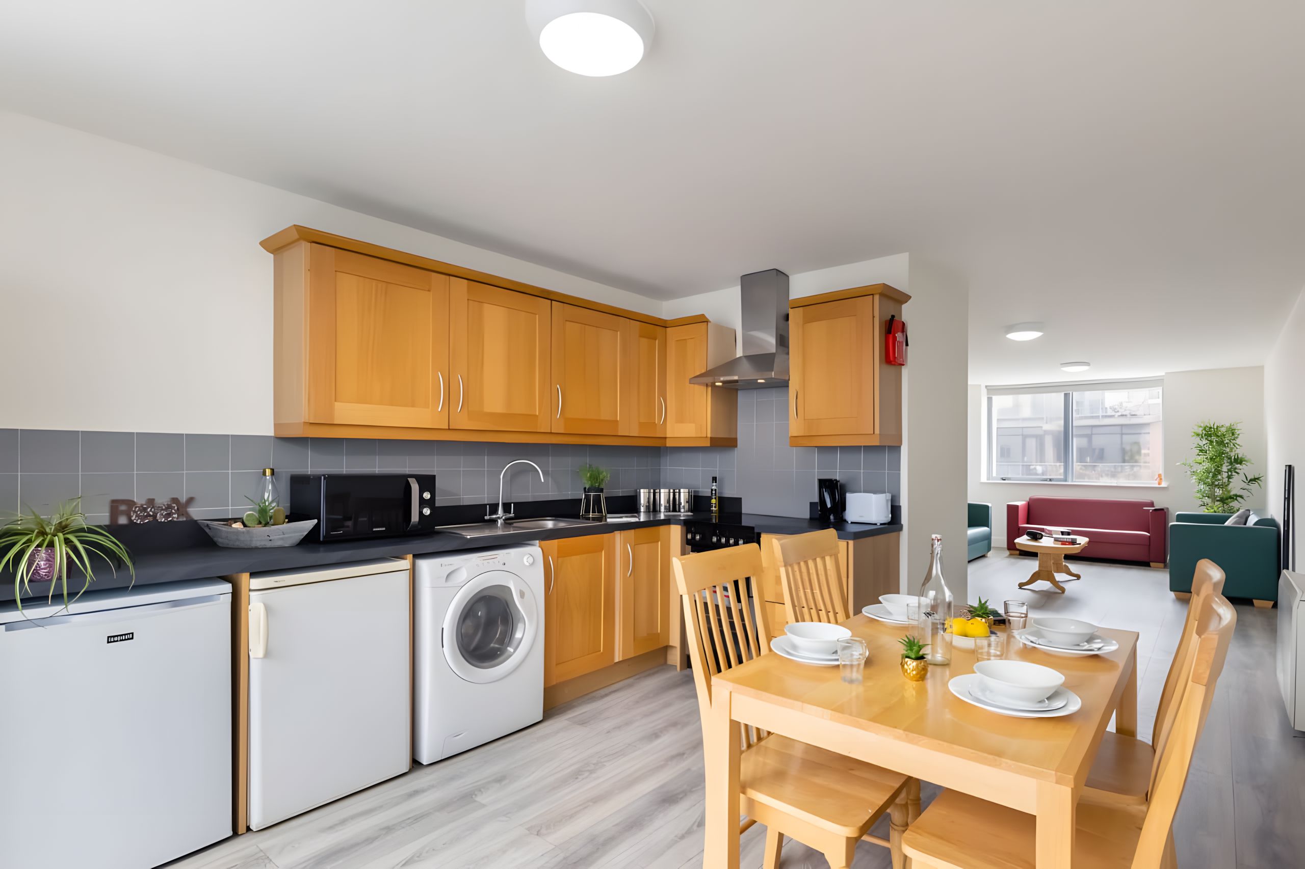 Shared kitchen and dining area, NCI residence