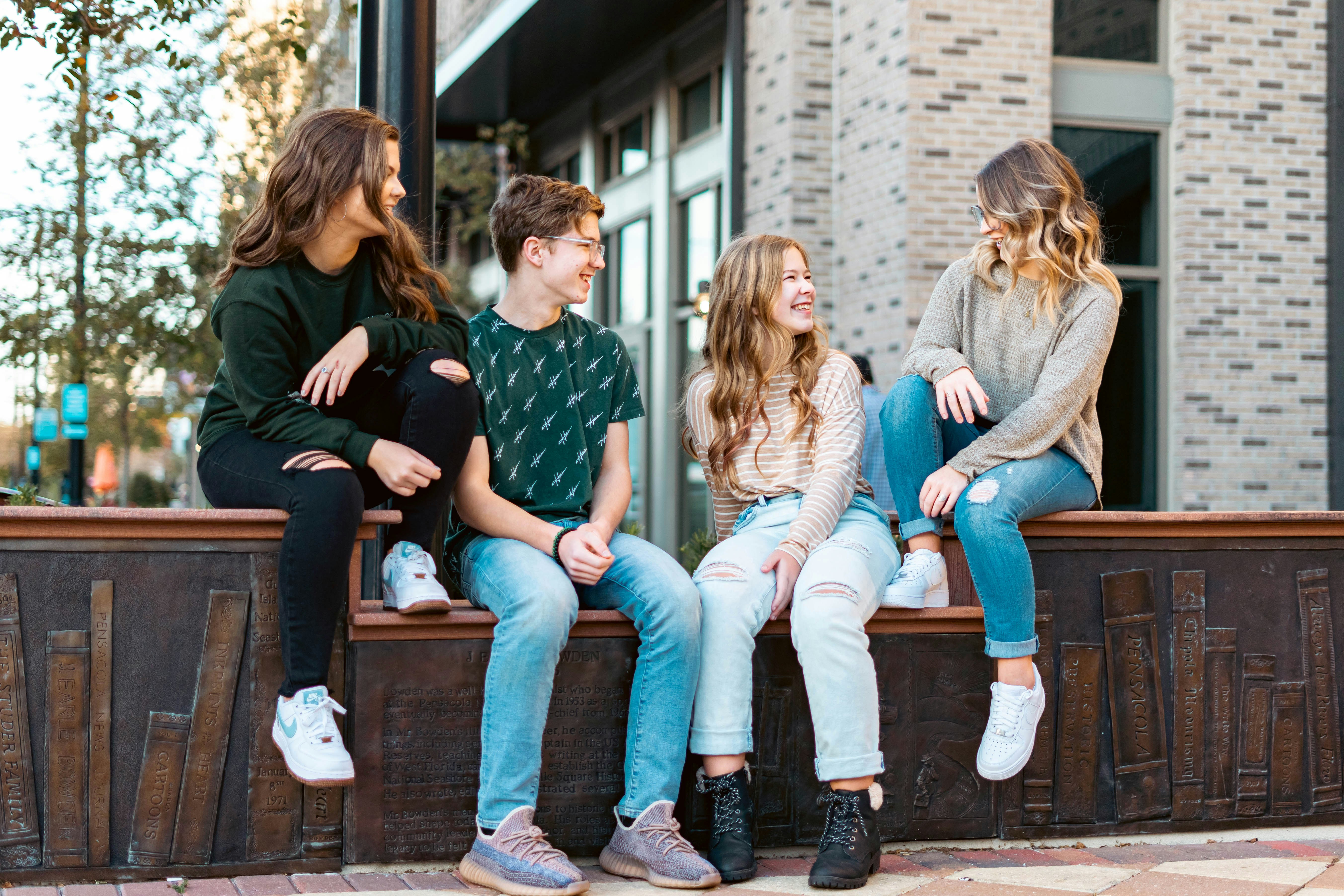 Teenagers enjoying Dublin